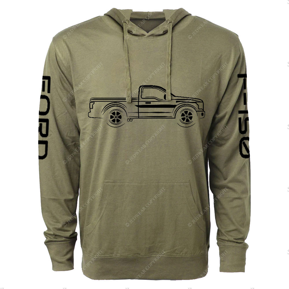 F-150 Raptor Single Cab Truck White Outline Oversized Lightweight Hoodie