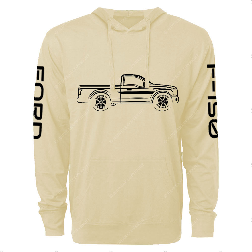 F-150 Raptor Single Cab Truck White Outline Oversized Lightweight Hoodie