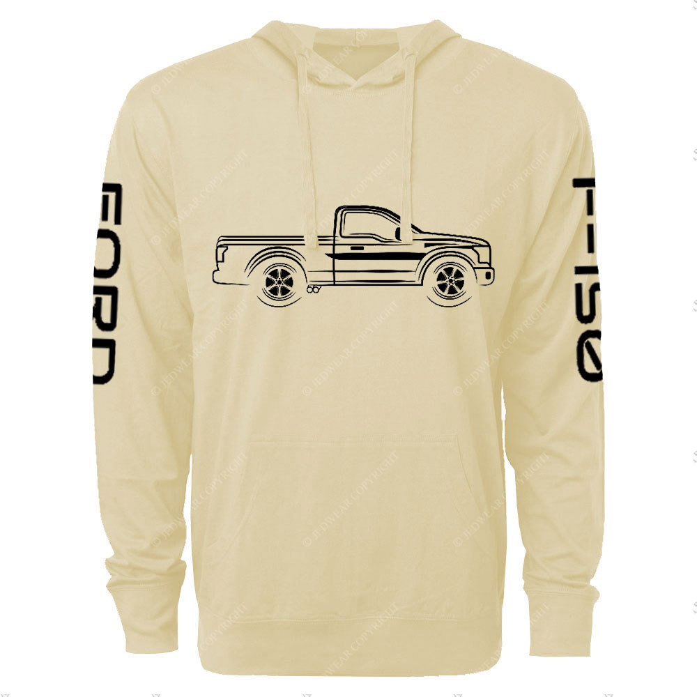 F-150 Raptor Single Cab Truck White Outline Oversized Lightweight Hoodie