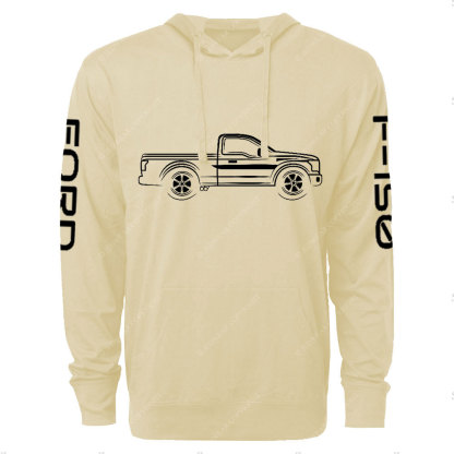 F-150 Raptor Single Cab Truck White Outline Oversized Lightweight Hoodie