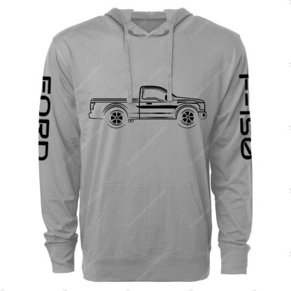 F-150 Raptor Single Cab Truck White Outline Oversized Lightweight Hoodie
