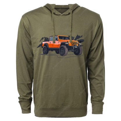Truck Driving On Mountain Road Four-Wheeler Jp Oversized Lightweight Hoodie
