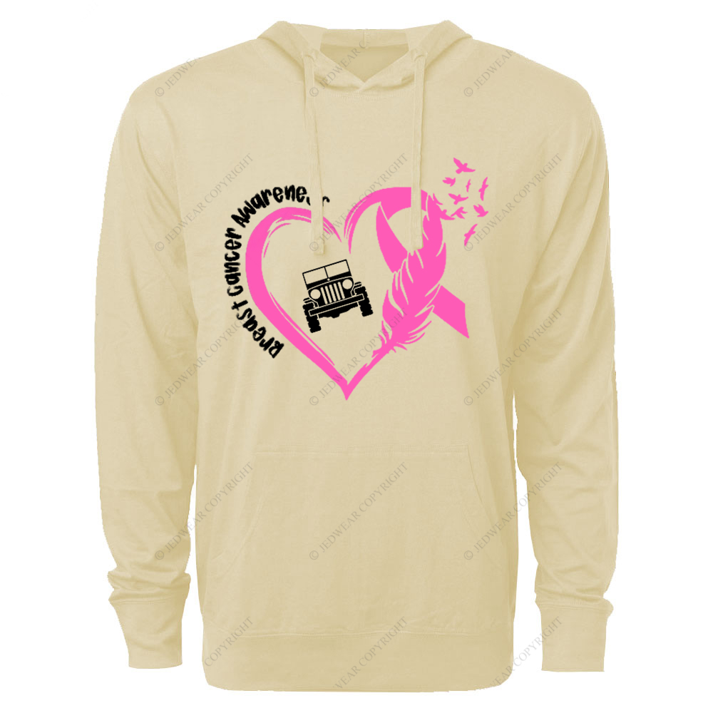 Breast Cancer Awareness Love Butterfly Jp Oversized Lightweight Hoodie