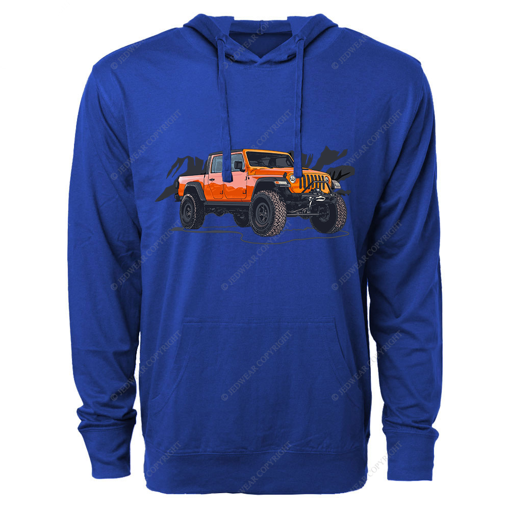 Truck Driving On Mountain Road Four-Wheeler Jp Oversized Lightweight Hoodie
