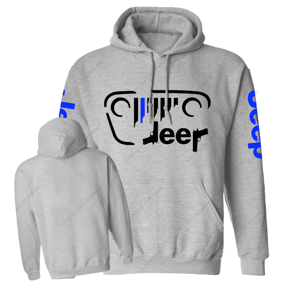 Police Cordon Gun The Blue Line Jp Casual Hoodie