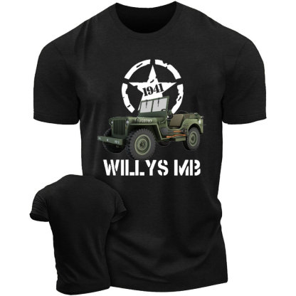 Willys MB WW2 US Army Vehicle Reenactor T-Shirt