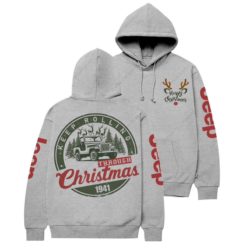 Keep Rolling Through Christmas Jp Casual Hoodie