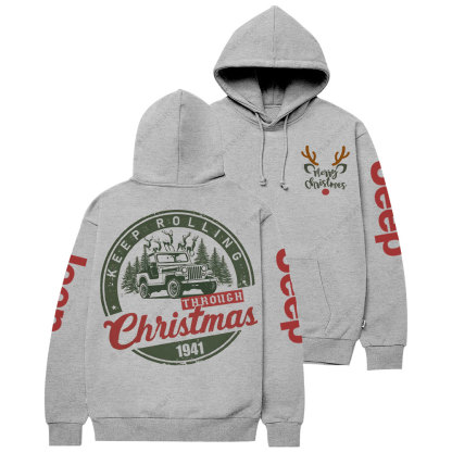 Keep Rolling Through Christmas Jp Casual Hoodie