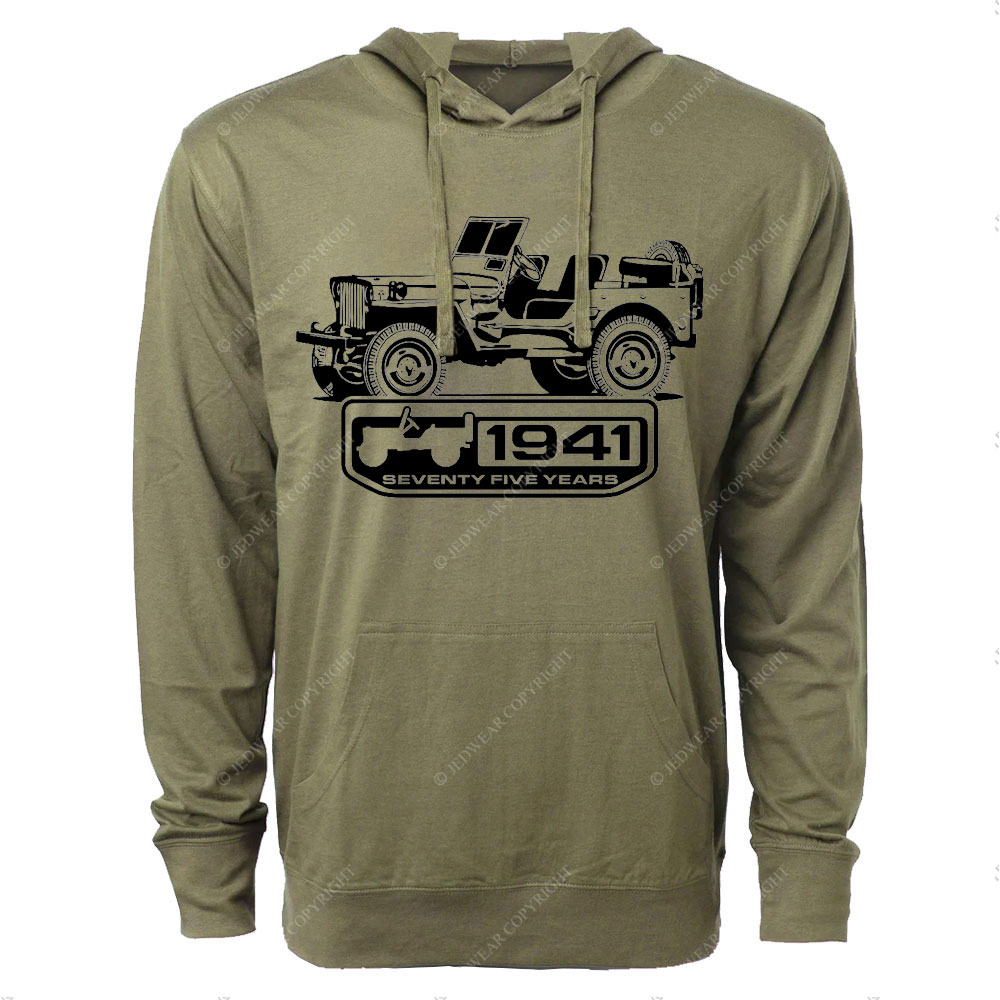 Willys 1941 Seventy Nine Years Jp Lover Oversized Lightweight Hoodie