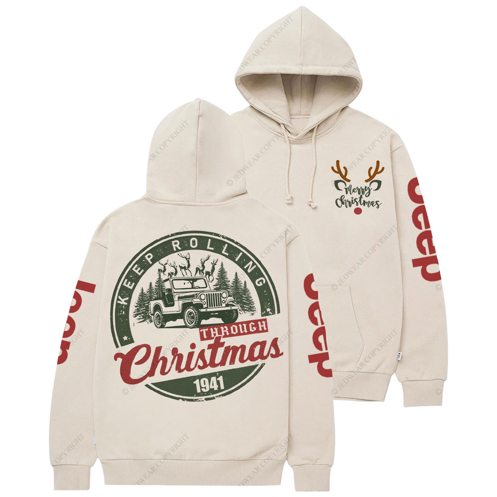 Keep Rolling Through Christmas Jp Casual Hoodie