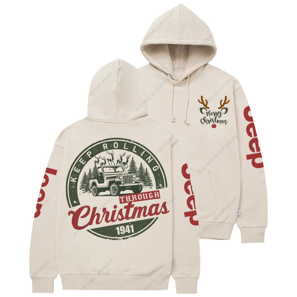 Keep Rolling Through Christmas Jp Casual Hoodie