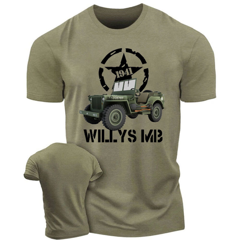 Willys MB WW2 US Army Vehicle Reenactor T-Shirt
