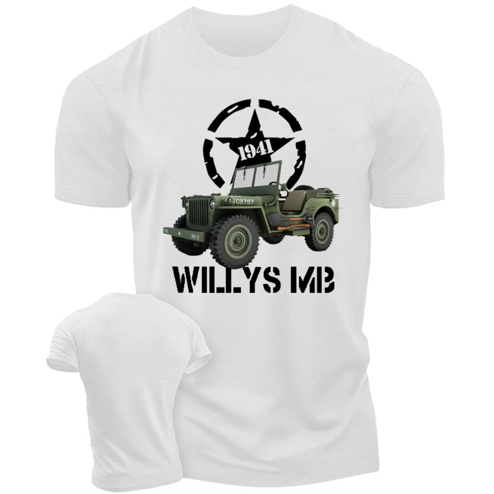 Willys MB WW2 US Army Vehicle Reenactor T-Shirt