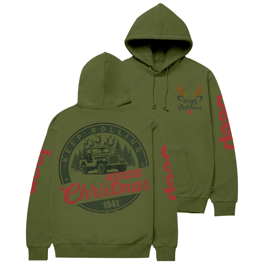 Keep Rolling Through Christmas Jp Casual Hoodie