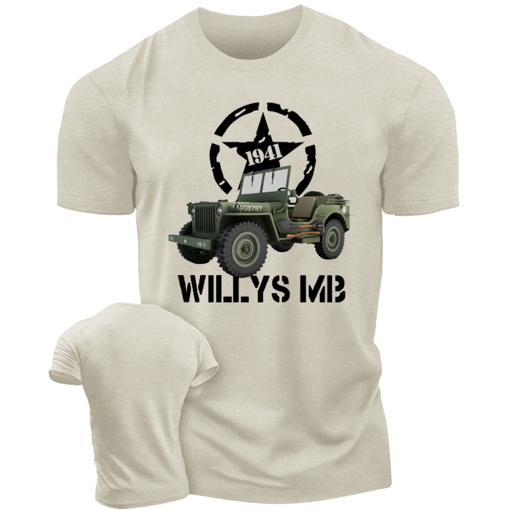 Willys MB WW2 US Army Vehicle Reenactor T-Shirt