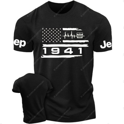 Distressed USA Flag 1941 Jp Men T-Shirt