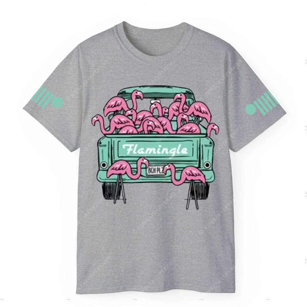 Flamingo Mint Pickup Truck Gladiator Jp T-Shirt