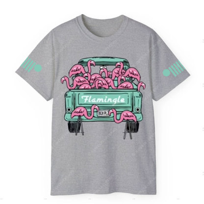 Flamingo Mint Pickup Truck Gladiator Jp T-Shirt