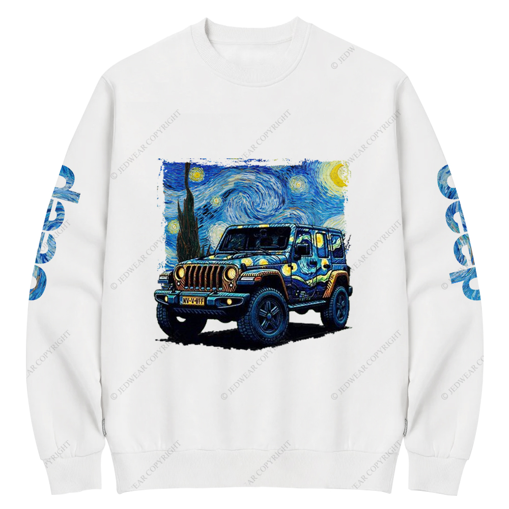 The Starry Night By Van Gogh Canvas Jp Crew Neck Sweatshirt