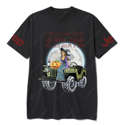 Survive Wine Witch Vibes Halloween Jp T-Shirt