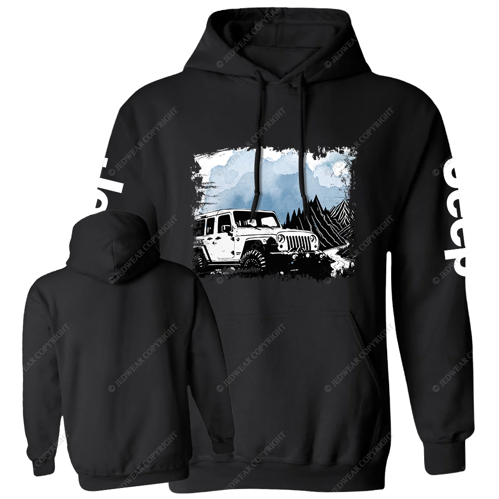Mountain Adventure Ink Colorful Hand-Painted Jp Casual Hoodie