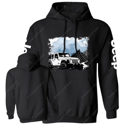 Mountain Adventure Ink Colorful Hand-Painted Jp Casual Hoodie