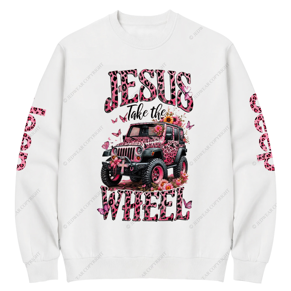 Religion Jesus Take The Wheel Jp Crew Neck Sweatshirt