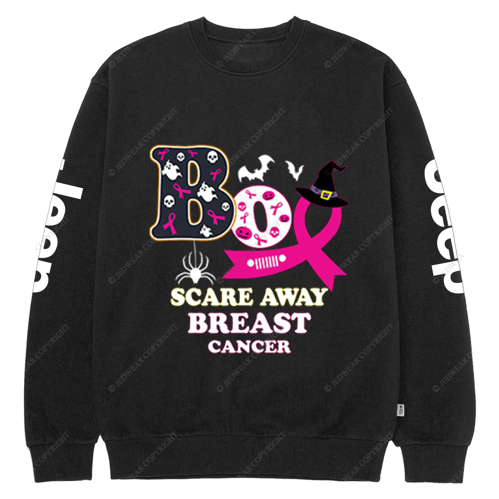 Scare Away Breast Cancer Jp Crew Neck Sweatshirt