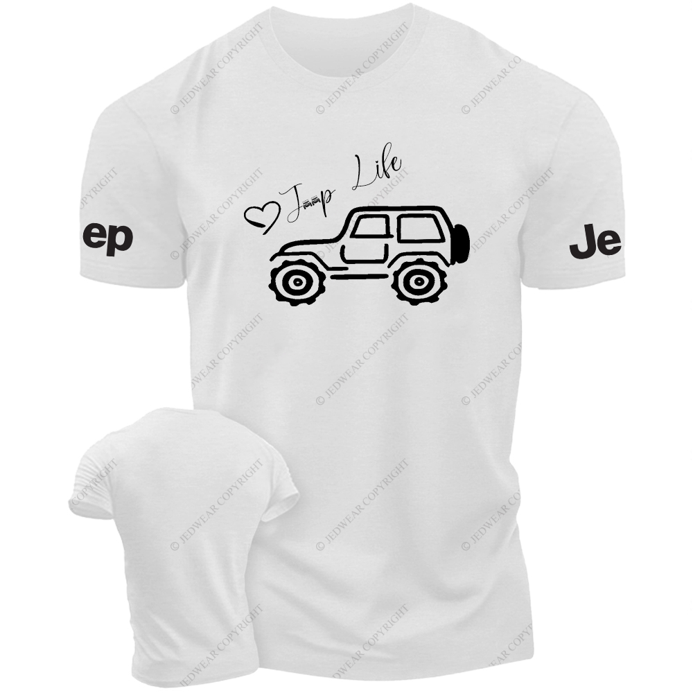 Jp Life Simple Style Hand Painted JP T-Shirt