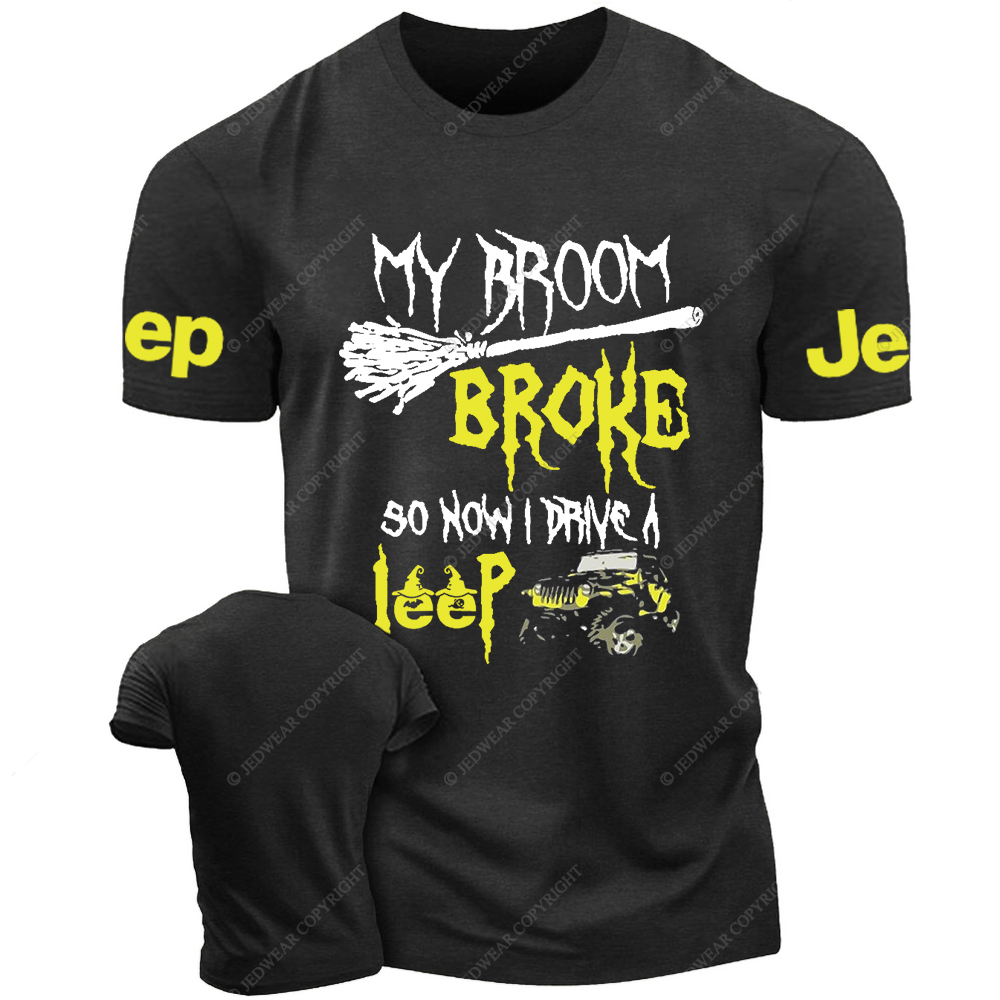 Halloween My Broom Broke So Now I Drive A Car Jp T-Shirt
