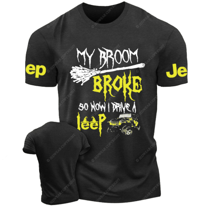 Halloween My Broom Broke So Now I Drive A Car Jp T-Shirt
