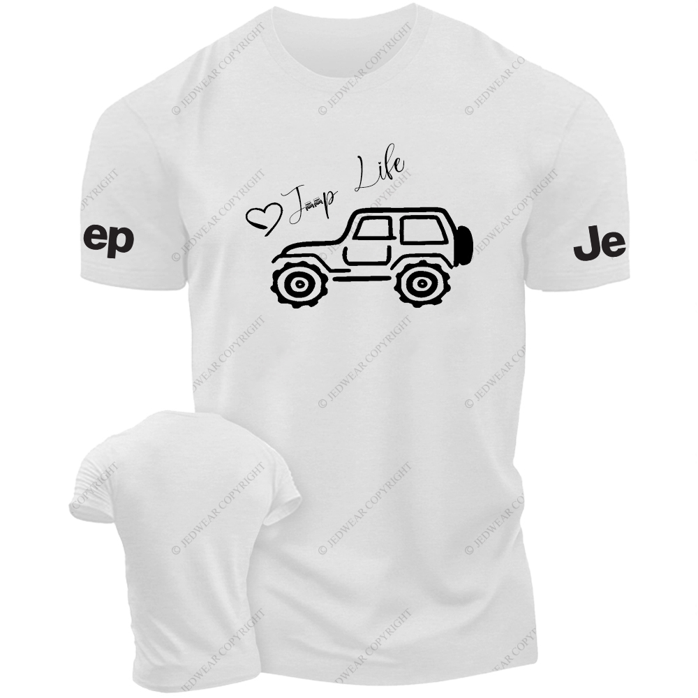 Jp Life Simple Style Hand Painted JP T-Shirt