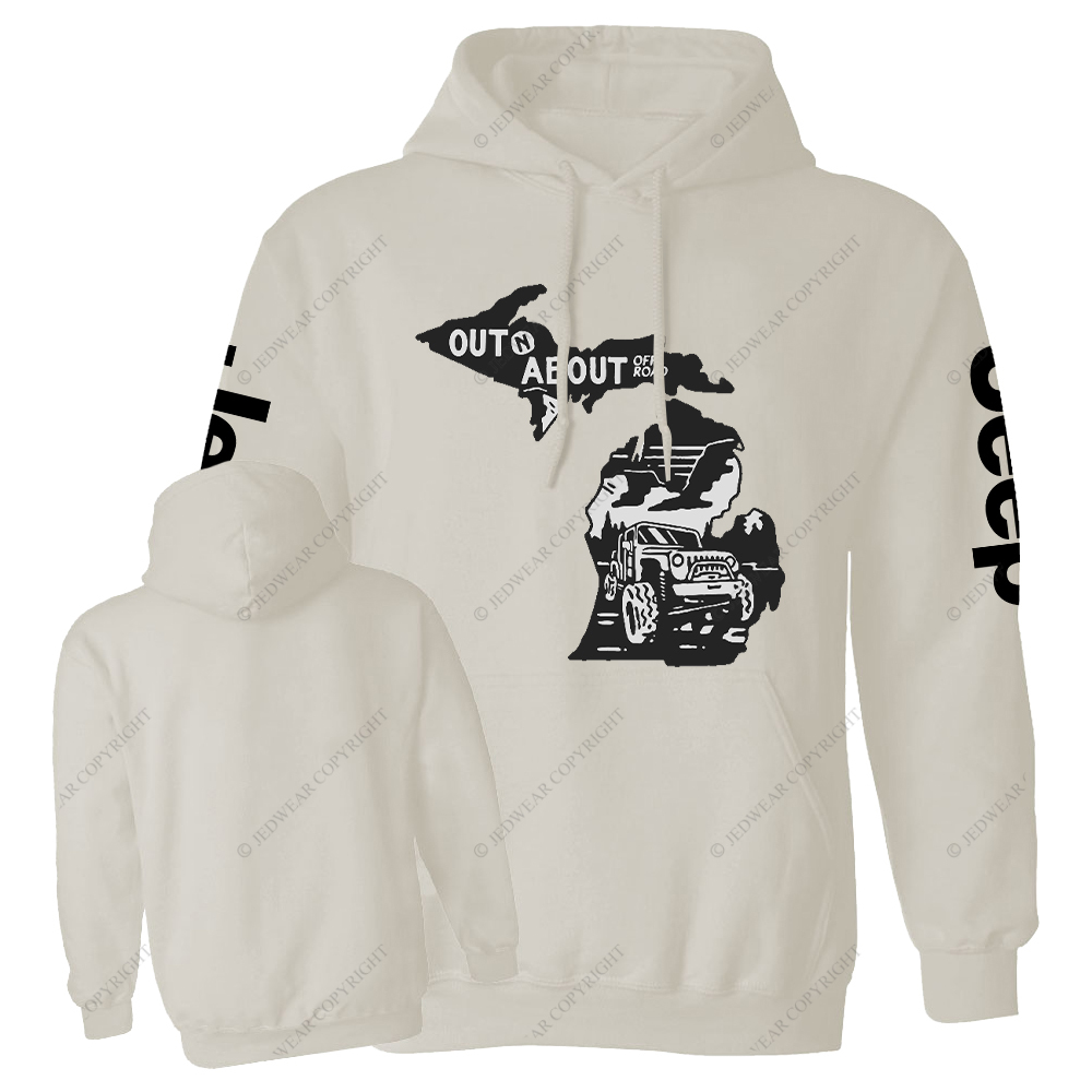 Out About Off-Road Map Of America Jp Casual Hoodie