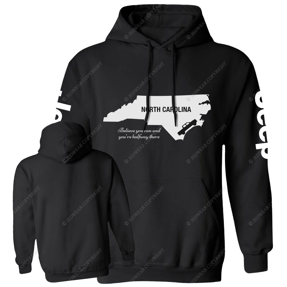 North Carolina State Borders Shape Jp Casual Hoodie