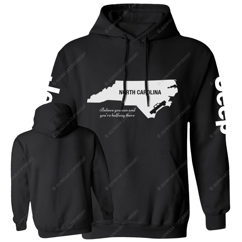 North Carolina State Borders Shape Jp Casual Hoodie