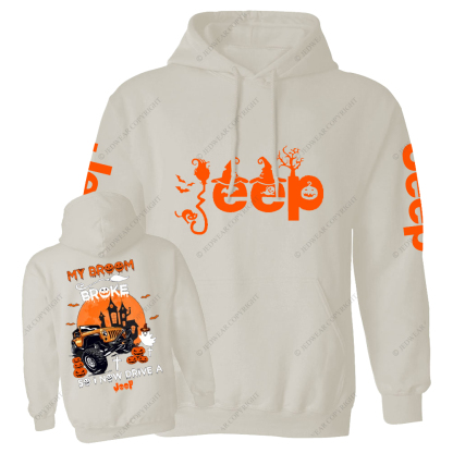 Halloween My Broom Broke So Now I Drive A Car Jp Casual Hoodie