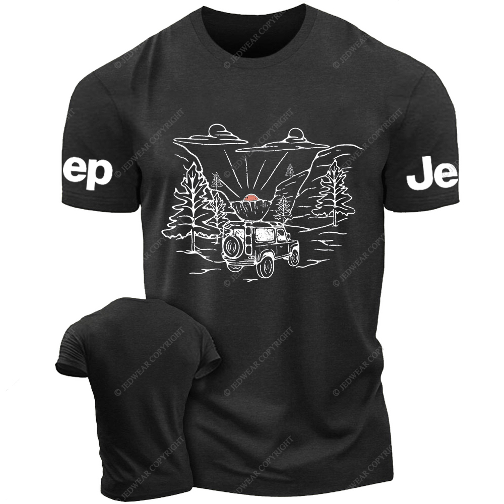 Outdoor Trip Stick Figure Line ArtJp T-Shirt