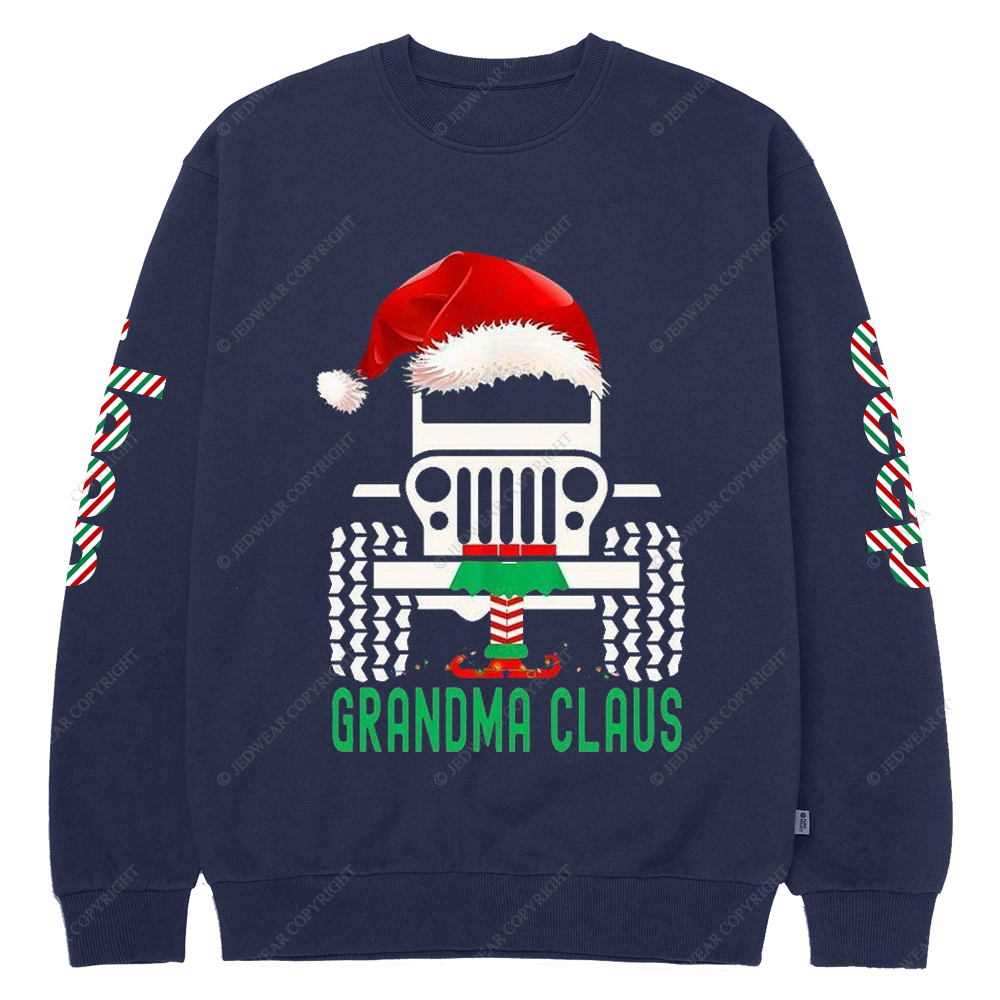 Christmas Grandma Claus Santa Hat Jp Crew Neck Sweatshirt