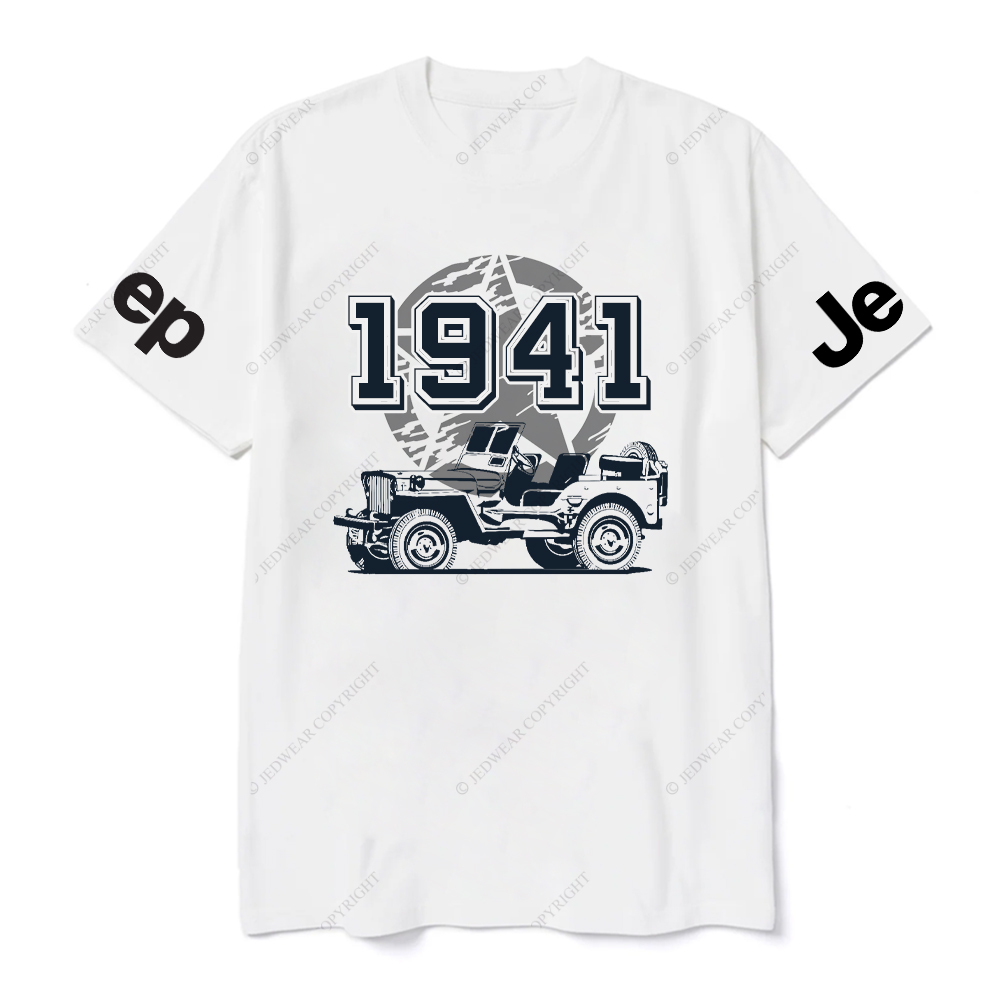 Vintage Military Star Since 1941 Hand Painted 4x4 JP T-Shirt