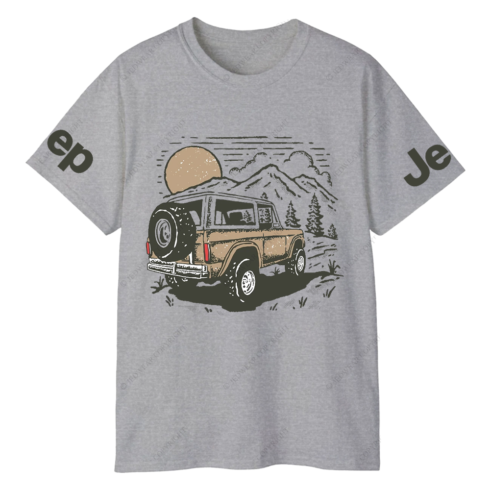 Vintage Off-Road Car In The Mountain Jp T-Shirt
