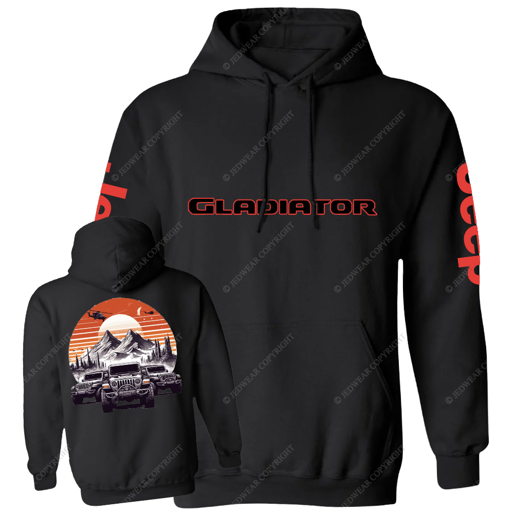 Gladiator Sunset Mountain Silhouette Jp Casual Hoodie