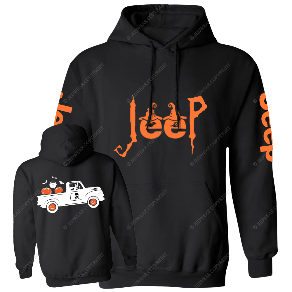Halloween Truck Pumpkin Witch Jp Casual Hoodie