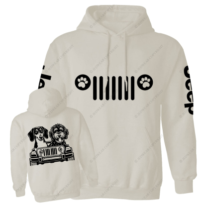Pets Sitting In The Car Jp Casual Hoodie