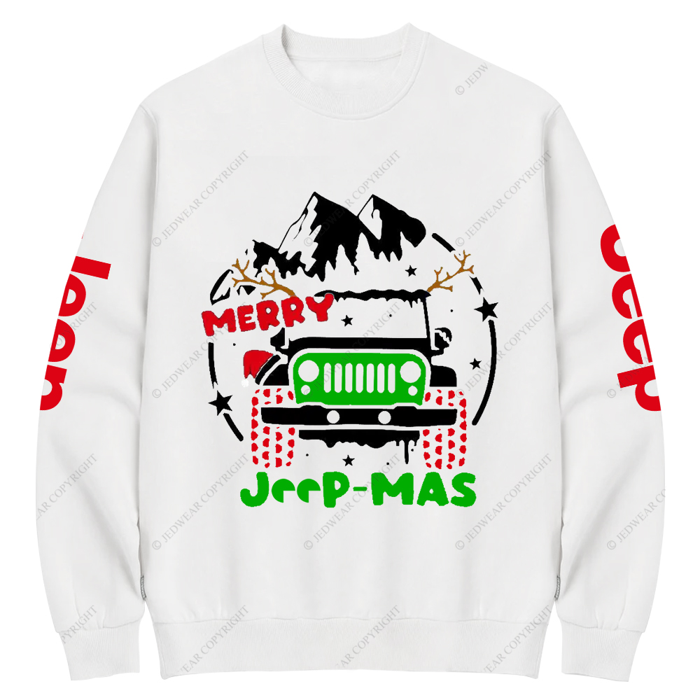 Merry Christmas Mountain Snow Jp Crew Neck Sweatshirt