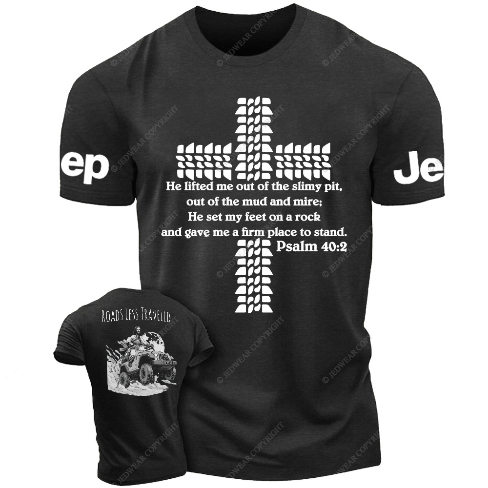 Religion Cross Jesus Bible Wheelmarks Psalm Jp T-Shirt