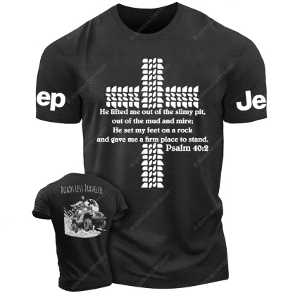 Religion Cross Jesus Bible Wheelmarks Psalm Jp T-Shirt