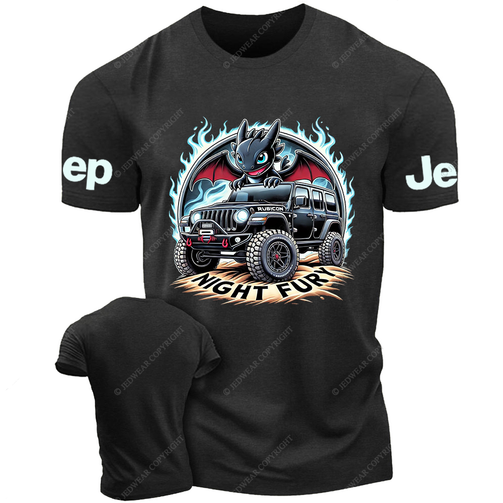 Night Fury Halloween A Little Bat Is Driving Rubicon Jp T-Shirt