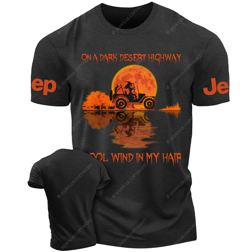 Halloween On A Dark Desert Highway Cool Wind In My Hair Witch Jp T-Shirt