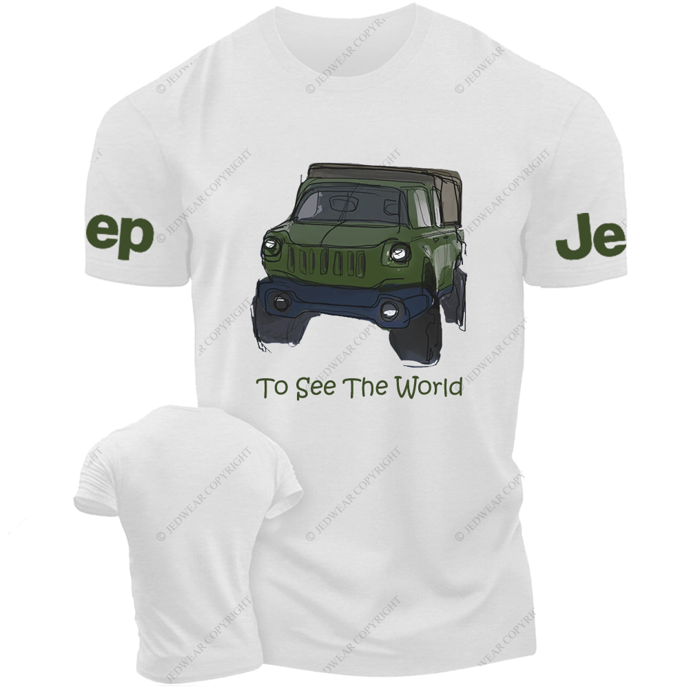 To See The World Colorful Hand-Painted Jp T-Shirt