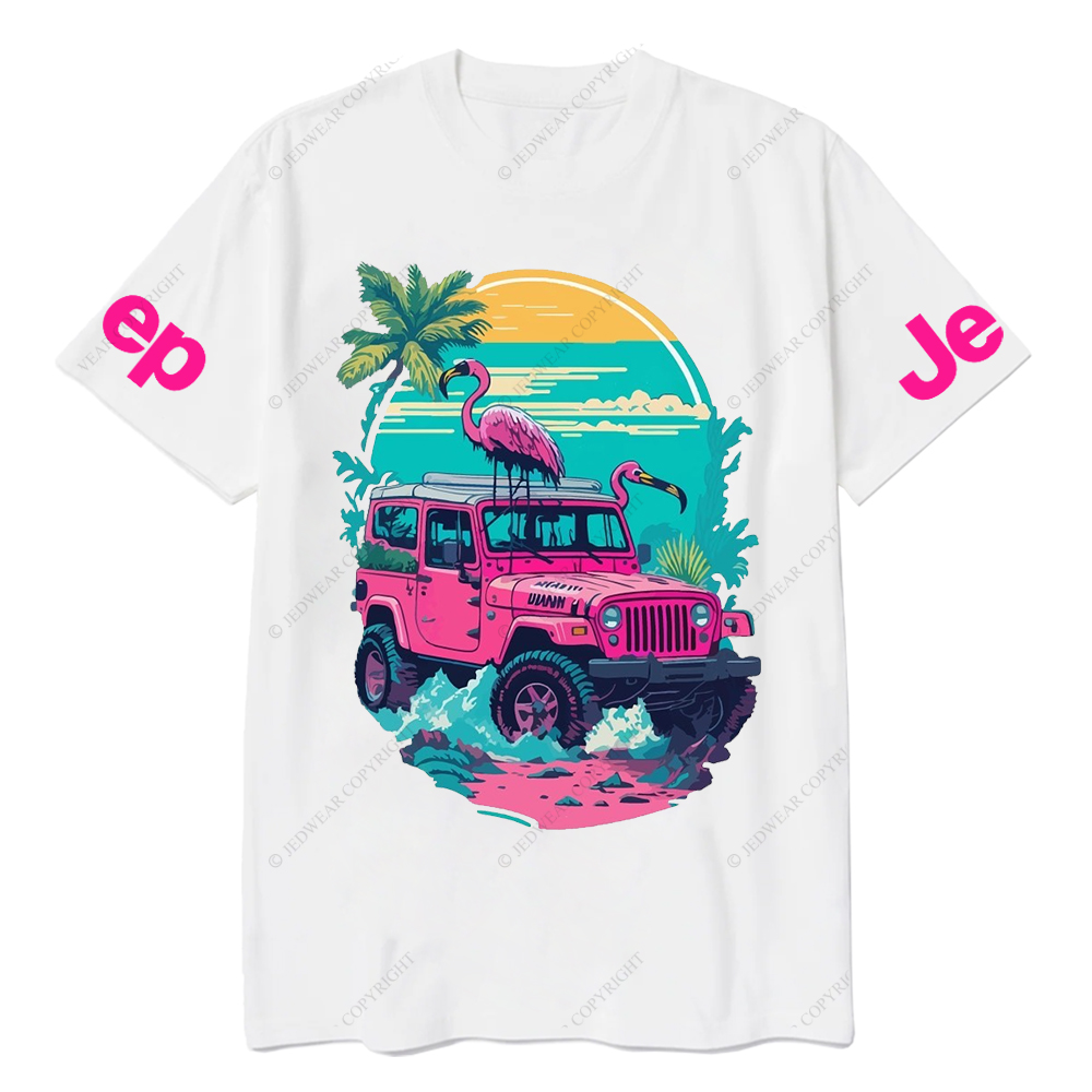 Pink Off-Road And Pink Swan On The Seashore Jp T-Shirt